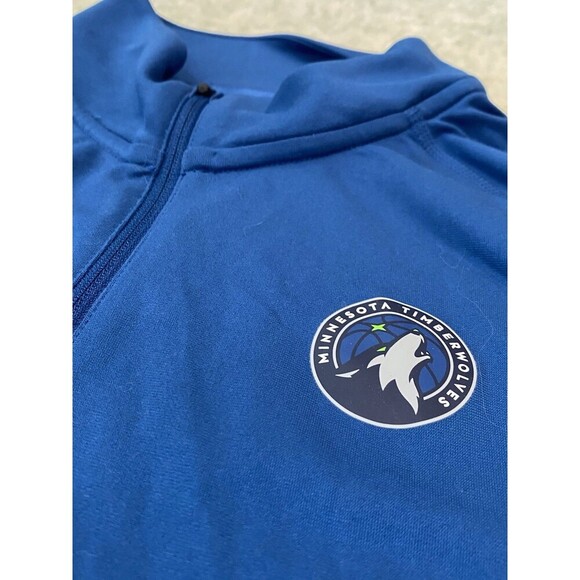 Nike Dri-Fit Minnesota Timberwolves 1/4 Zip Womens Sz Medium NBA Ultra Game Blue - Picture 6 of 7